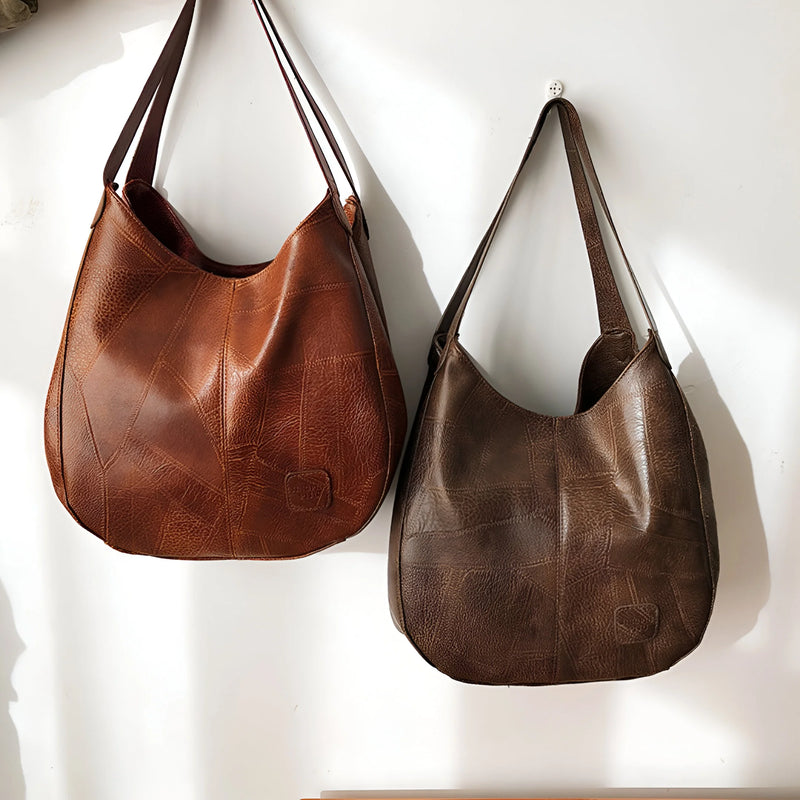 Damen Trendige Vintage-Schultertasche aus Leder