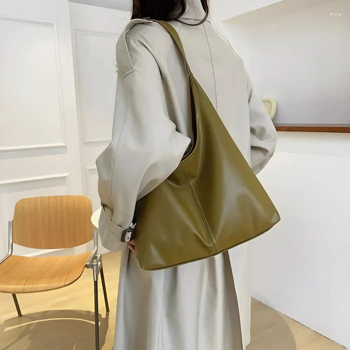 Vintage Schultertasche aus weichem Leder für Damen