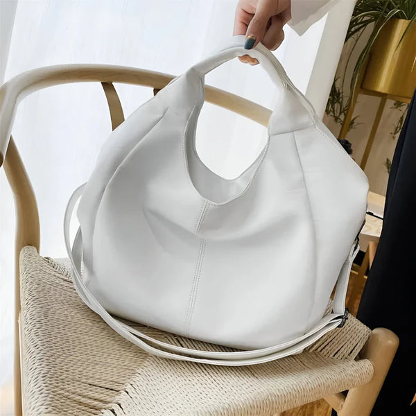 Damen Große Schultertasche aus weichem Leder