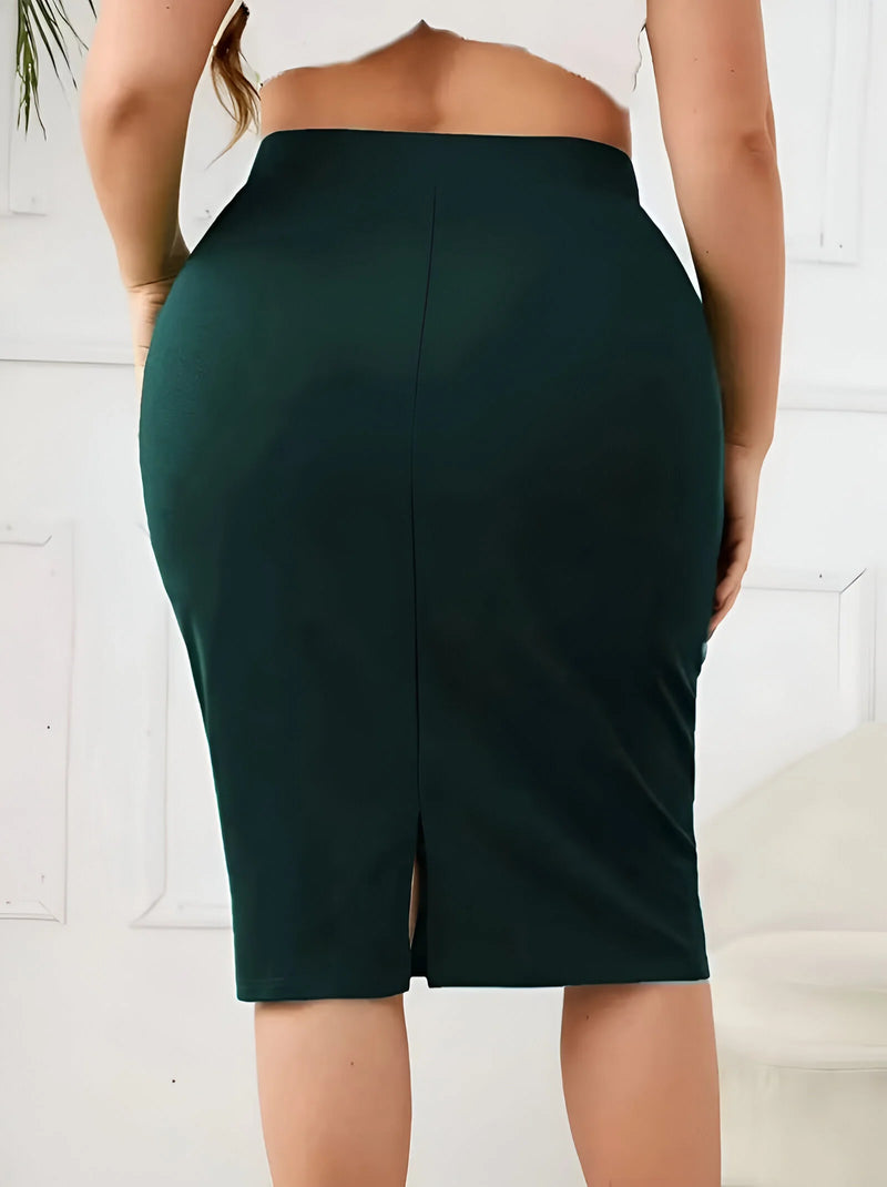Damen Casual High-Waist Schlitzrock