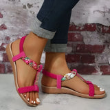 Strass Elastischer Riemen Sommer-Sandalen