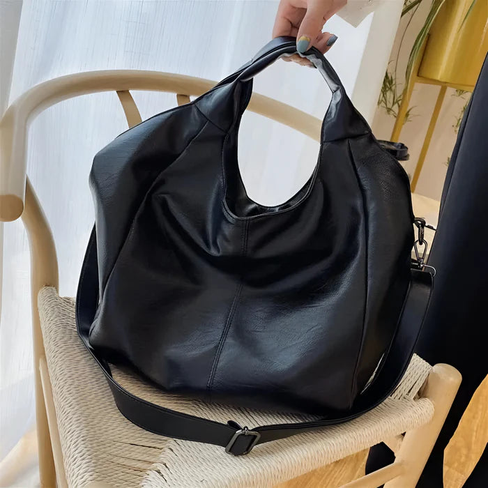 Damen Große Schultertasche aus weichem Leder