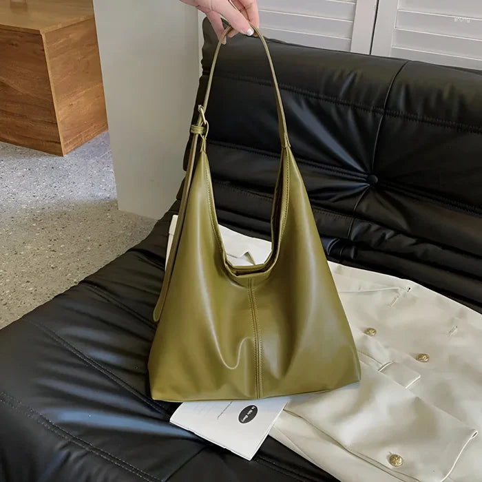 Vintage Schultertasche aus weichem Leder für Damen