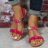 Strass Elastischer Riemen Sommer-Sandalen