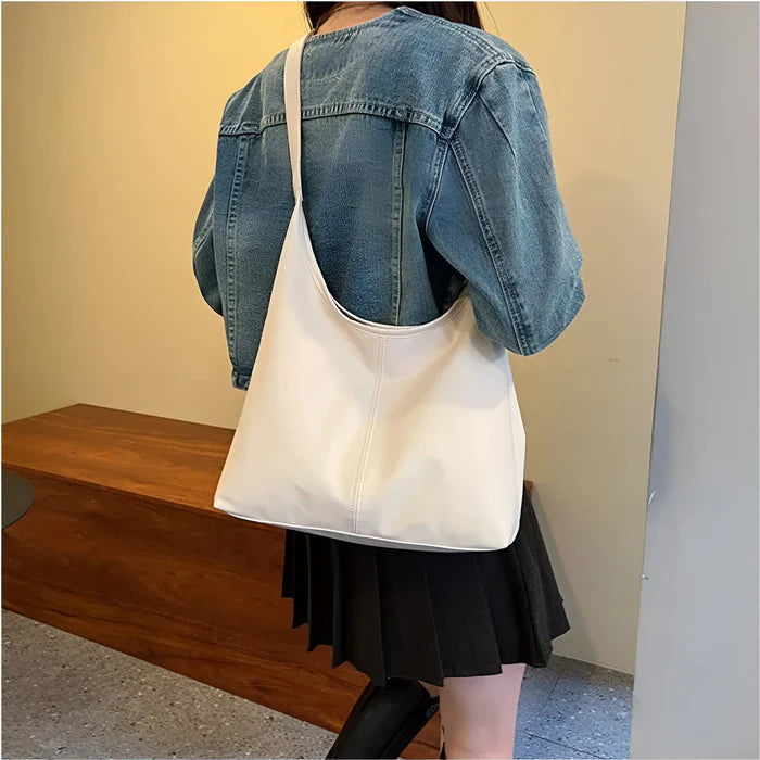 Vintage Schultertasche aus weichem Leder für Damen