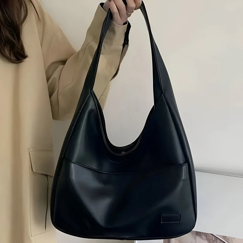 Damen Klassische Alltagsschultertasche aus Leder