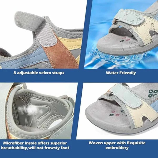 Verstellbare Klettverschluss-Sandalen für den ganztägigen Komfort