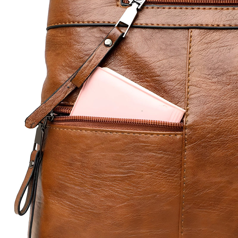 Stilvolle Boston-Handtasche aus Leder für Damen
