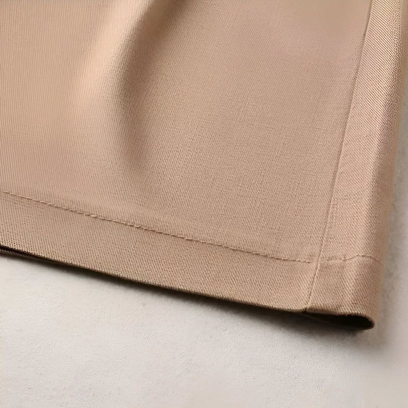 Damen High-Waist Baumwoll-Shorts mit Gürtel