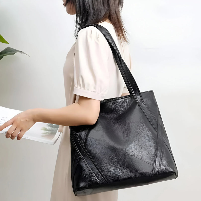Damen Stilvolle Lederhandtasche mit großer Kapazität