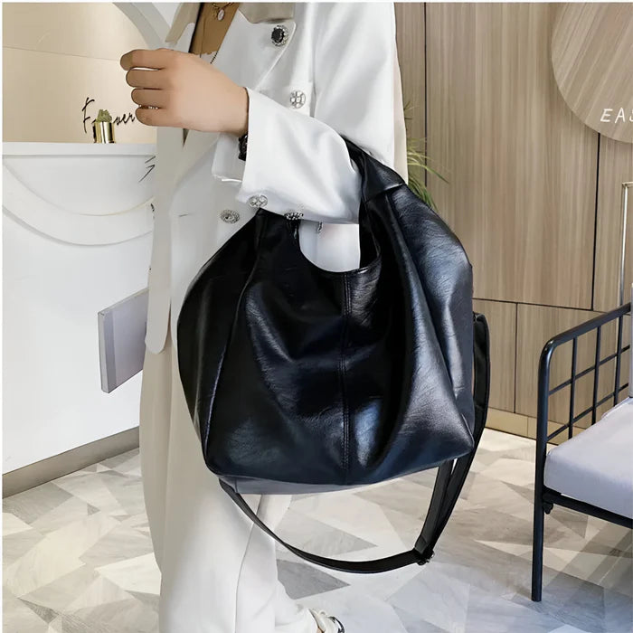 Damen Große Schultertasche aus weichem Leder