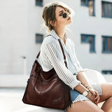 Damen-Reisetasche aus Leder für die Schulter