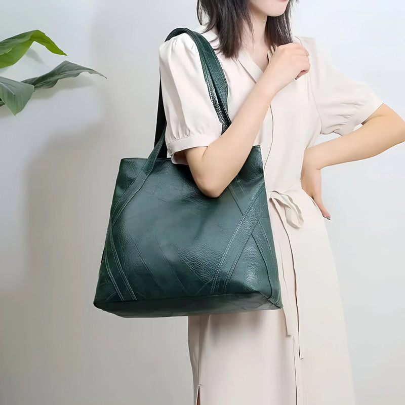 Damen Stilvolle Lederhandtasche mit großer Kapazität