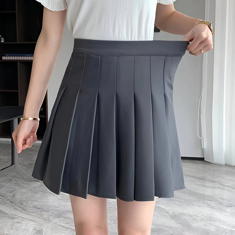 High-Waist Falten-Minirock – Bequem & vielseitig