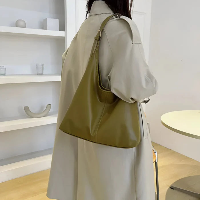 Vintage Schultertasche aus weichem Leder für Damen