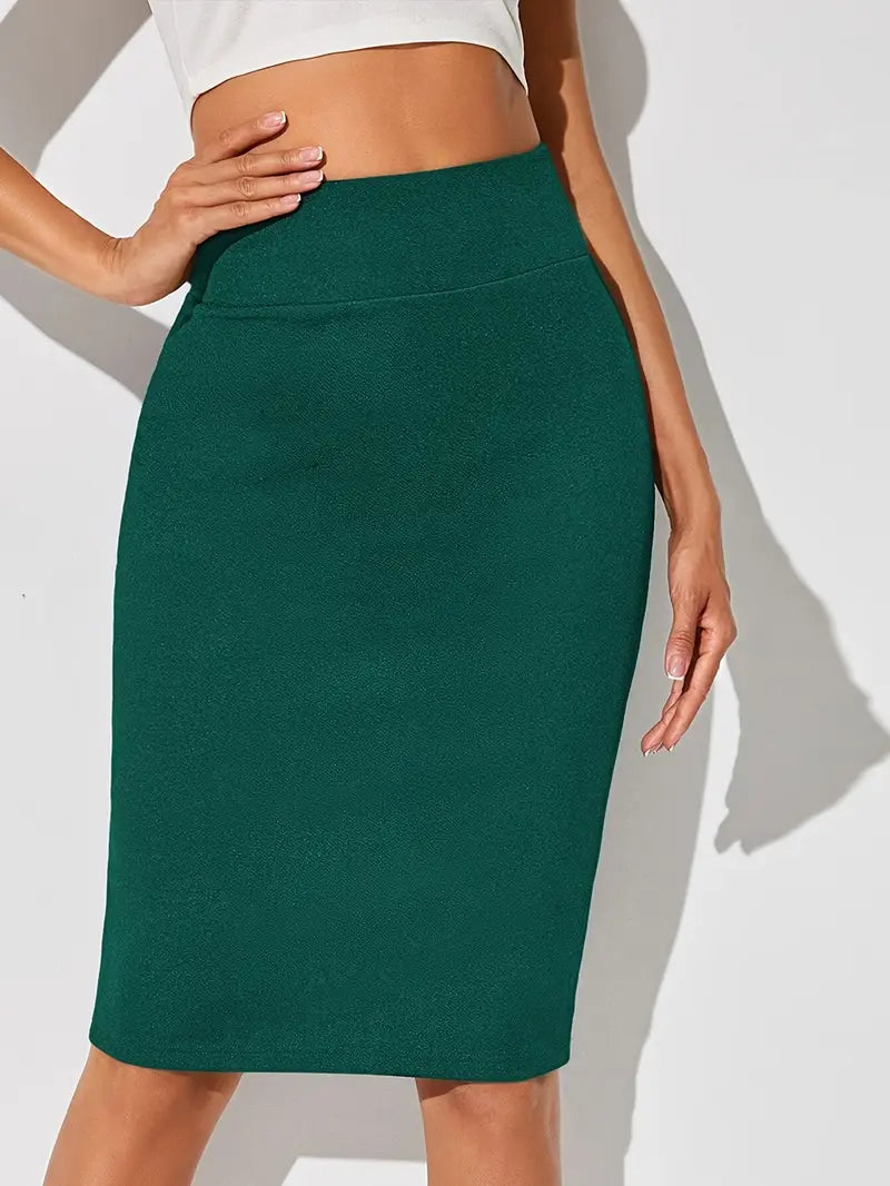 Damen High-Waisted Bodycon Rock