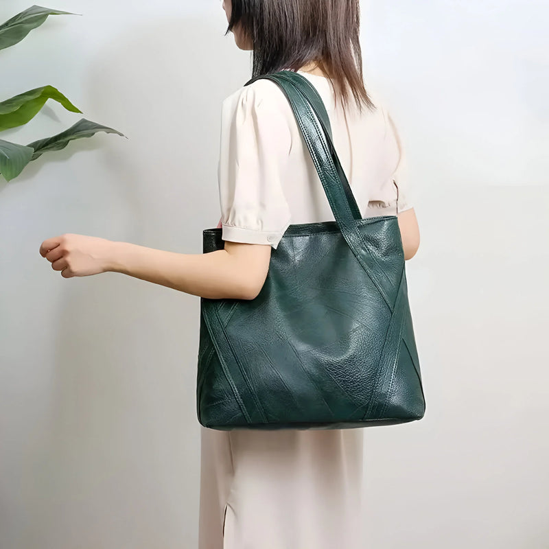 Damen Stilvolle Lederhandtasche mit großer Kapazität