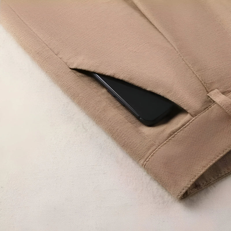 Damen High-Waist Baumwoll-Shorts mit Gürtel