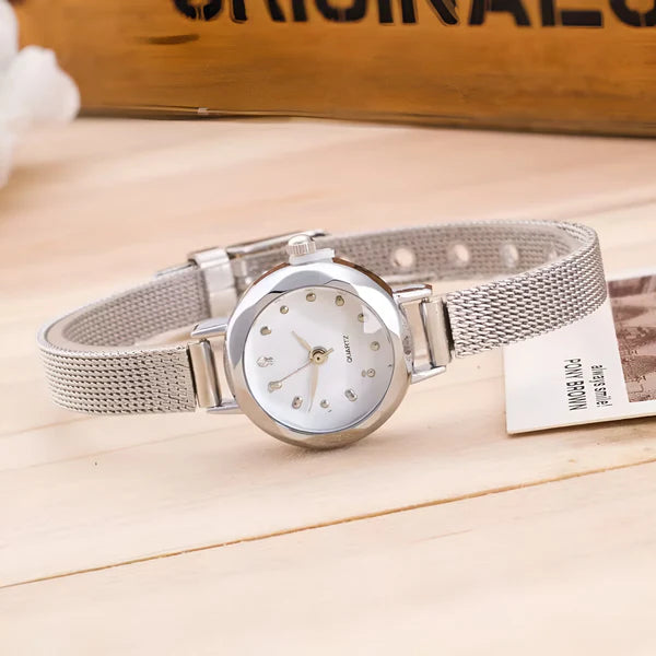 Klassische Mesh Armbanduhr für Damen