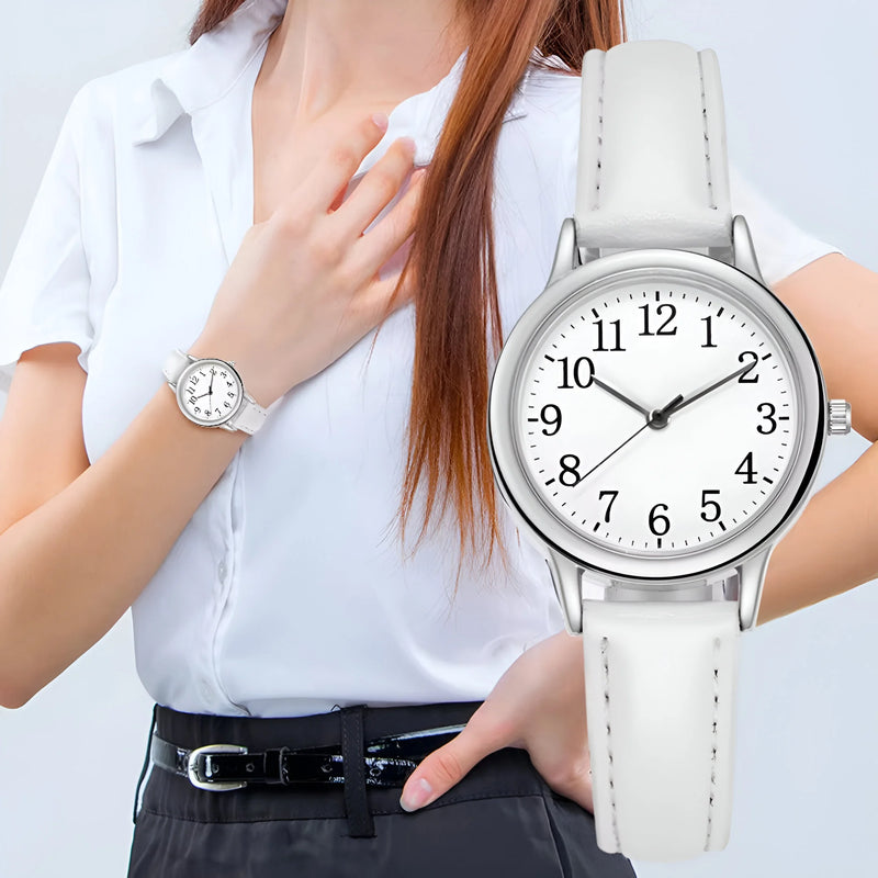 Damen Stylische Klassische Quarz Uhr