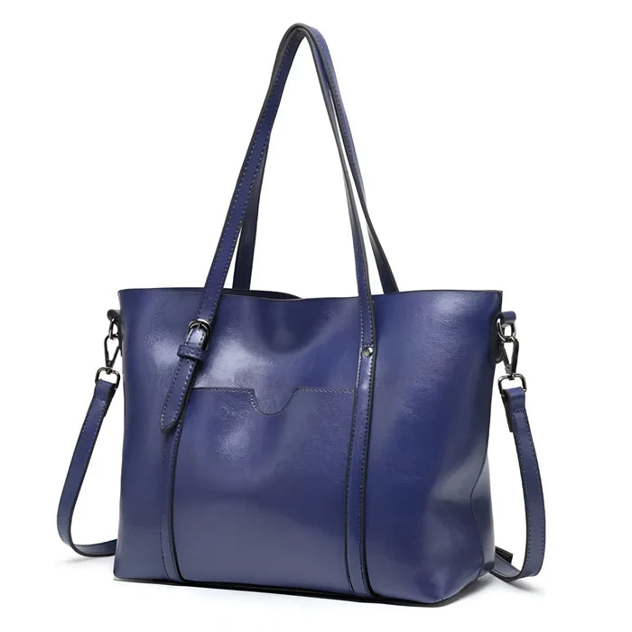 Damen Vintage-Schultertasche aus Leder