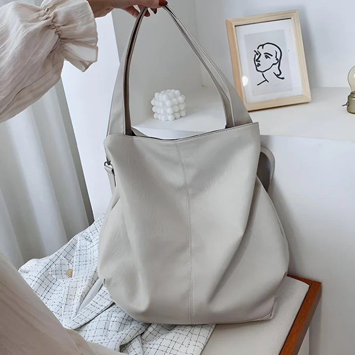 Vintage Schulter-Tote-Handtasche aus weichem PU-Leder