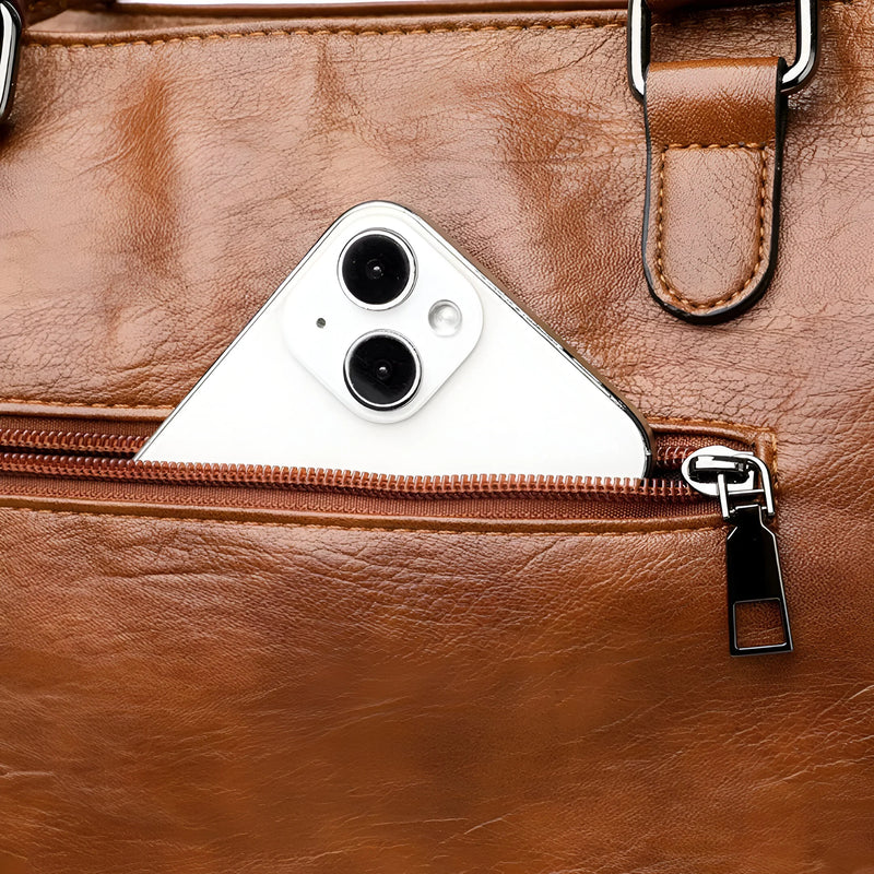 Stilvolle Boston-Handtasche aus Leder für Damen