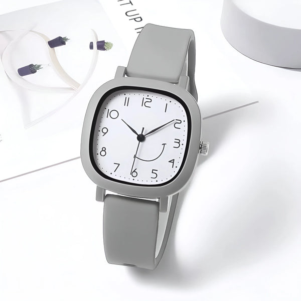 Damen Bunte Silikonarmband Quarz Uhr
