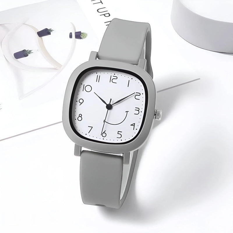 Damen Bunte Silikonarmband Quarz Uhr