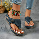 Damen Wedge Heel Sandalen mit Clip-Zehenverschluss
