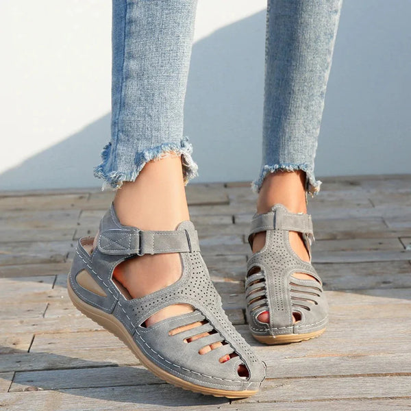Bohemian Wedge-Sandalen