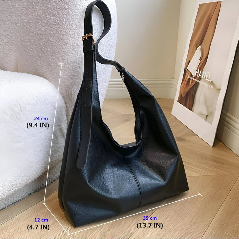Damen Schultertasche aus Leder mit verstellbarem Riemen