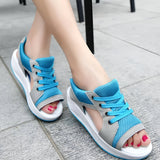 Damen Schnür-Platform Muffin Sandalen
