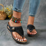 Damen Wedge Heel Sandalen mit Clip-Zehenverschluss