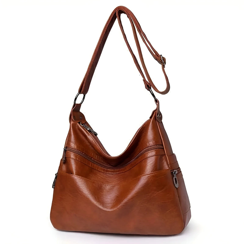 Luxuriöse Damen-Schultertasche aus Leder