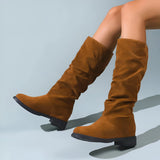 Damen Mid-Calf Slip-On Stiefel