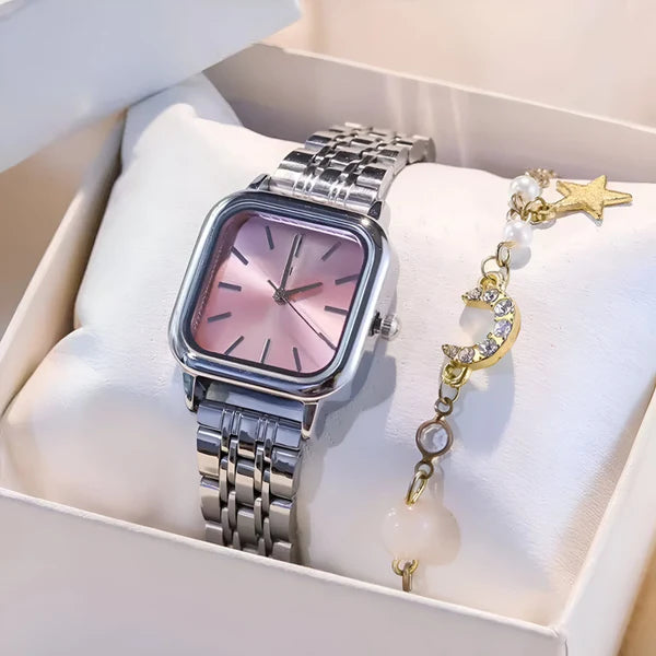 Tonneau Edelstahl Uhr