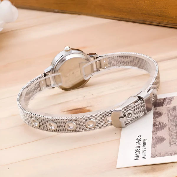 Klassische Mesh Armbanduhr für Damen