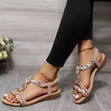 Geflochtene Sandalen mit verstellbarem Riemen