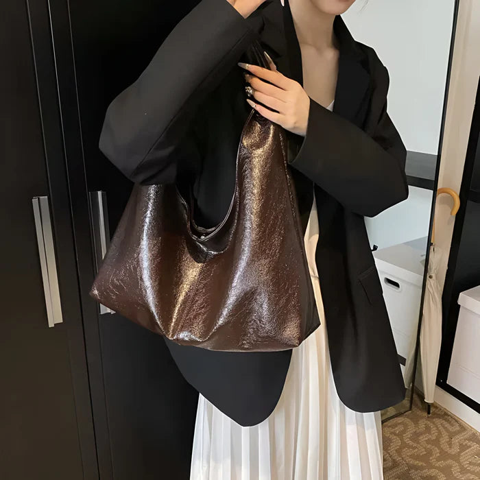 Schultertasche aus PU-Leder