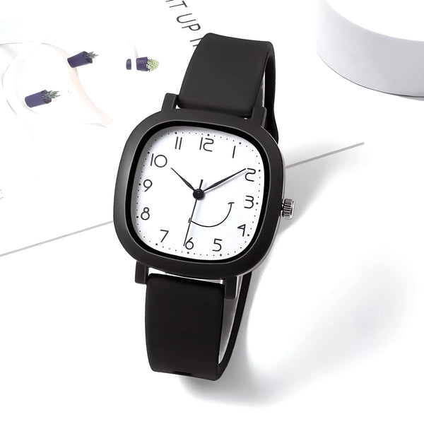 Damen Bunte Silikonarmband Quarz Uhr