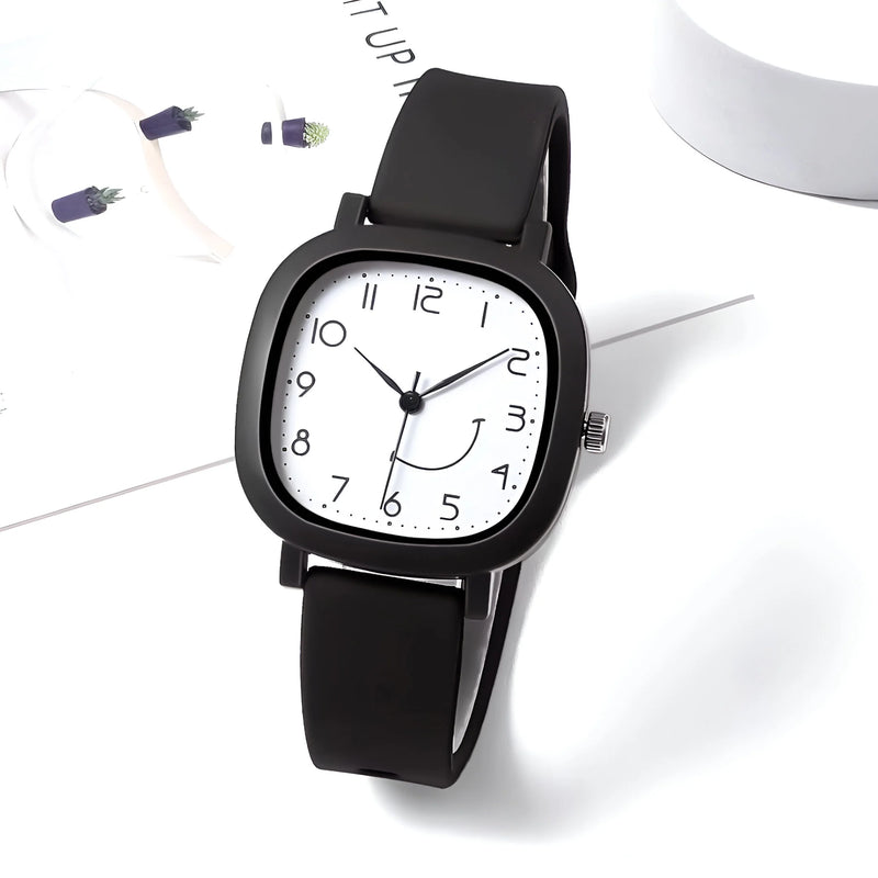 Damen Bunte Silikonarmband Quarz Uhr