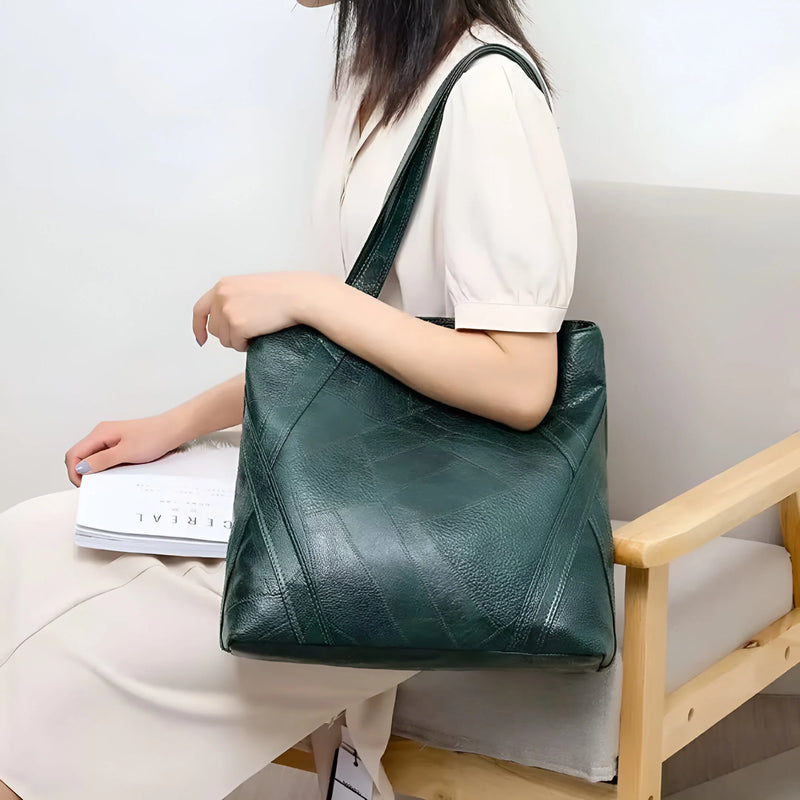 Damen Stilvolle Lederhandtasche mit großer Kapazität