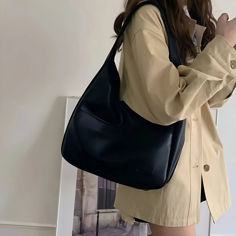Damen Klassische Alltagsschultertasche aus Leder