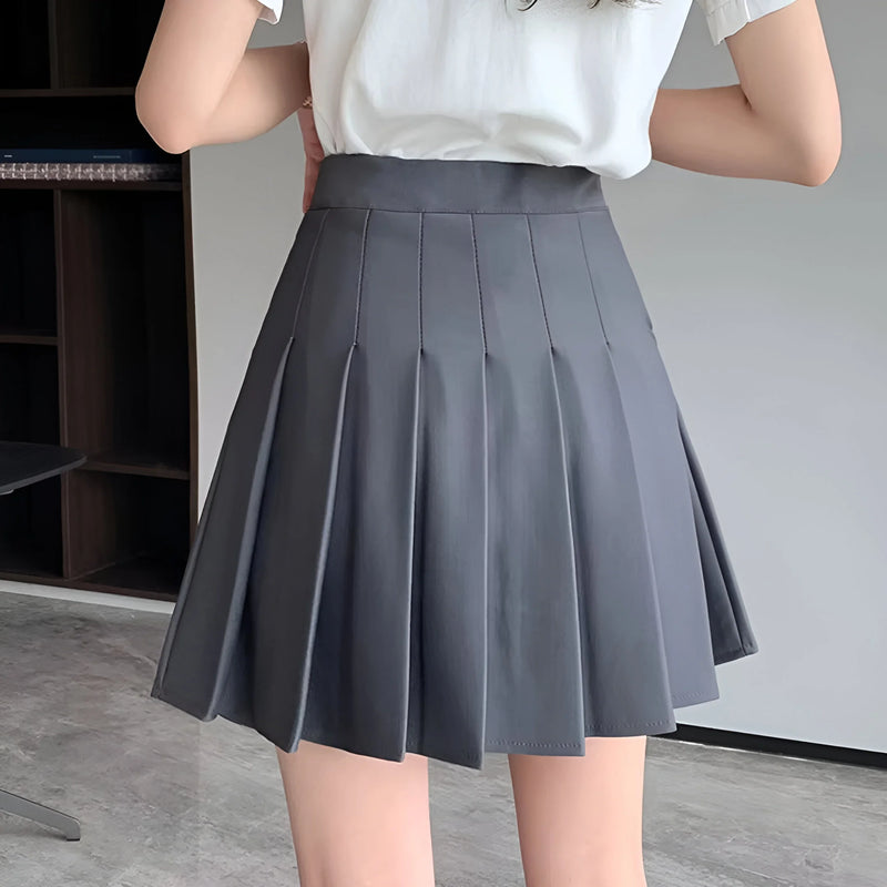 High-Waist Falten-Minirock – Bequem & vielseitig