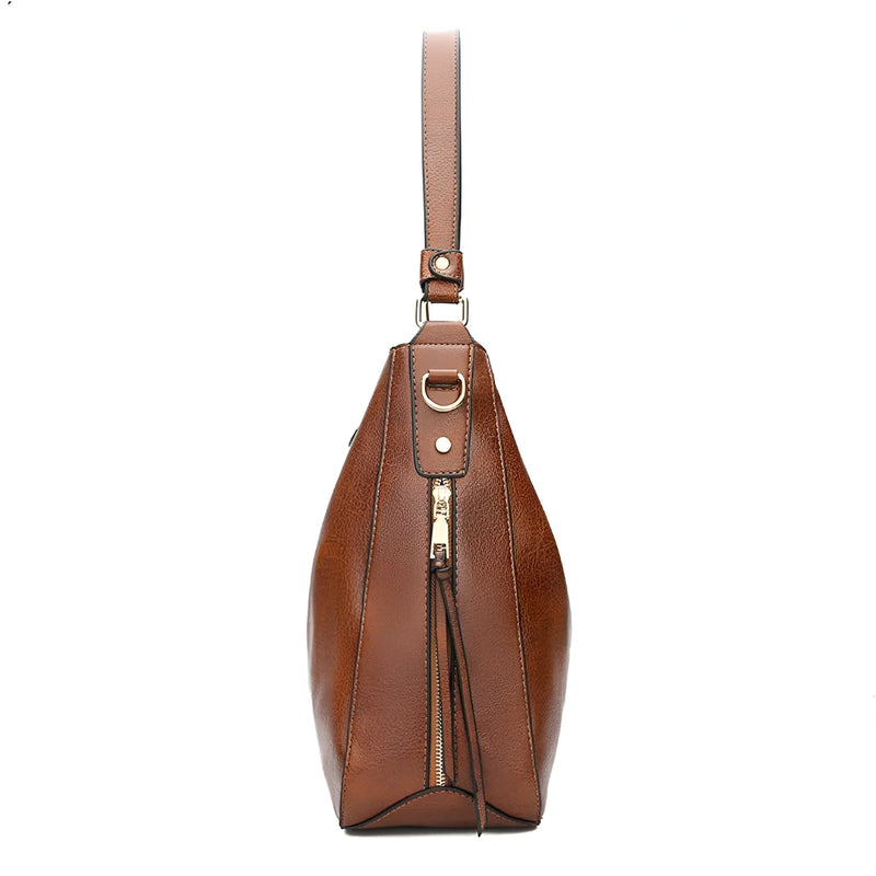 Damen Stilvolle Schultertasche aus Leder