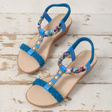Strass Elastischer Riemen Sommer-Sandalen