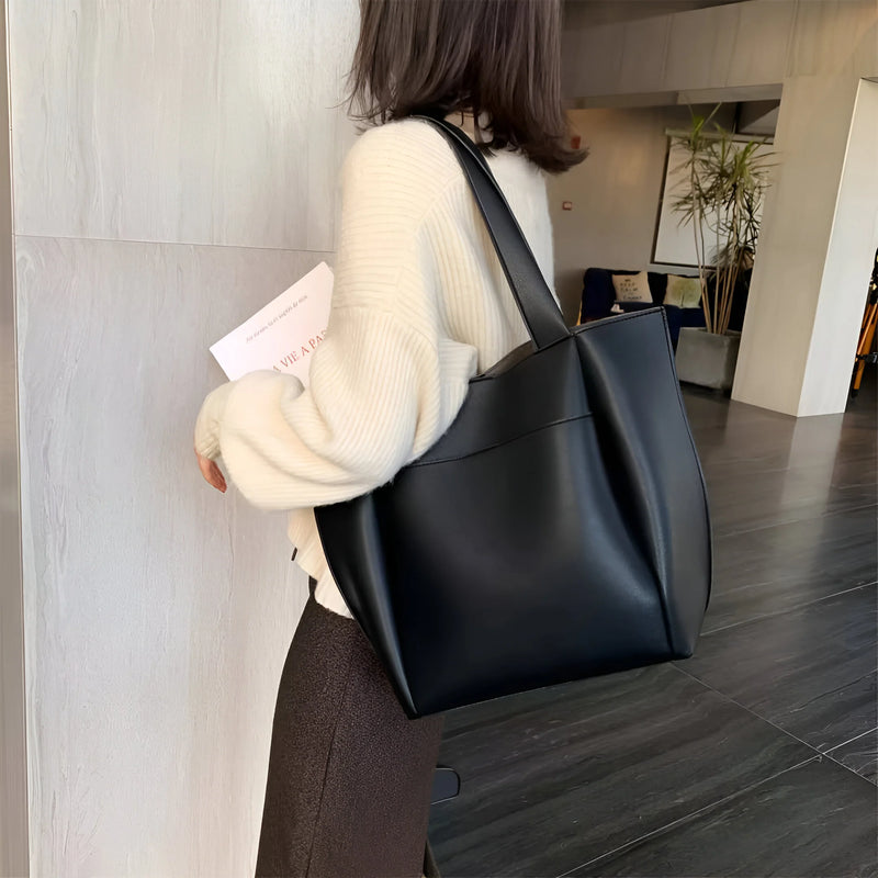 Damen Stilvolle Große Schulterhandtasche