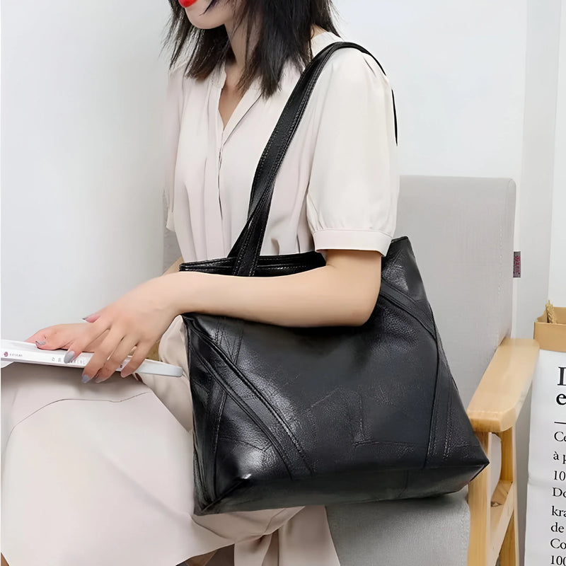 Damen Stilvolle Lederhandtasche mit großer Kapazität