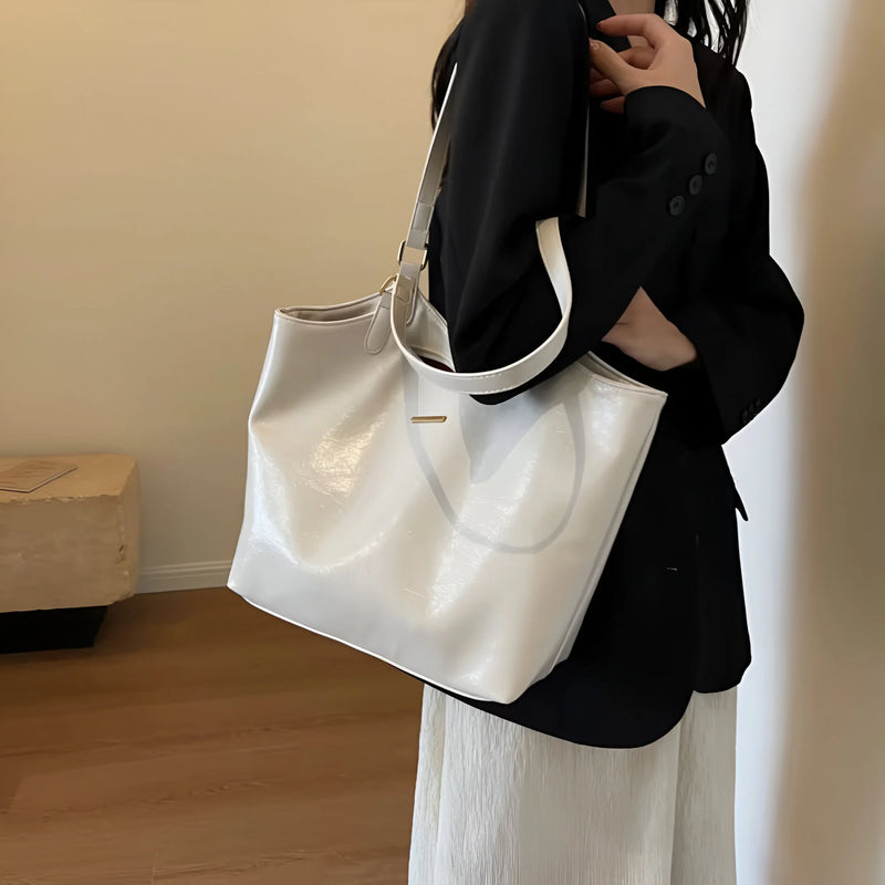 Damen Stilvolle Vintage-Leder-Tote-Bag